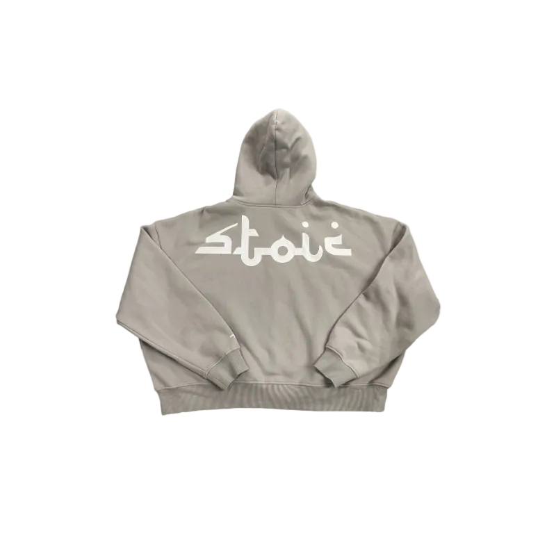 Grey zip-up hoodie