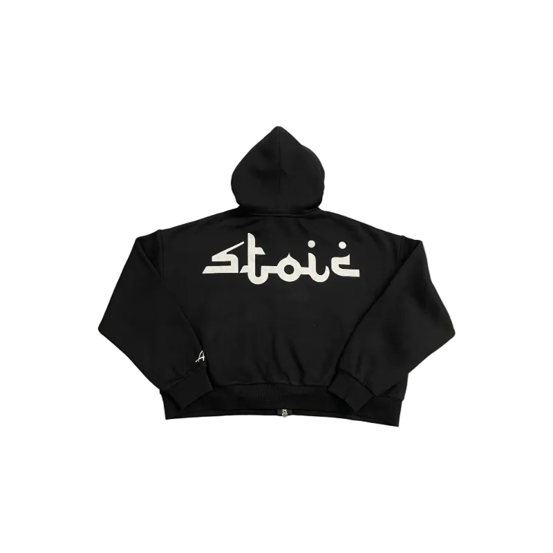 Black zip-up hoodie